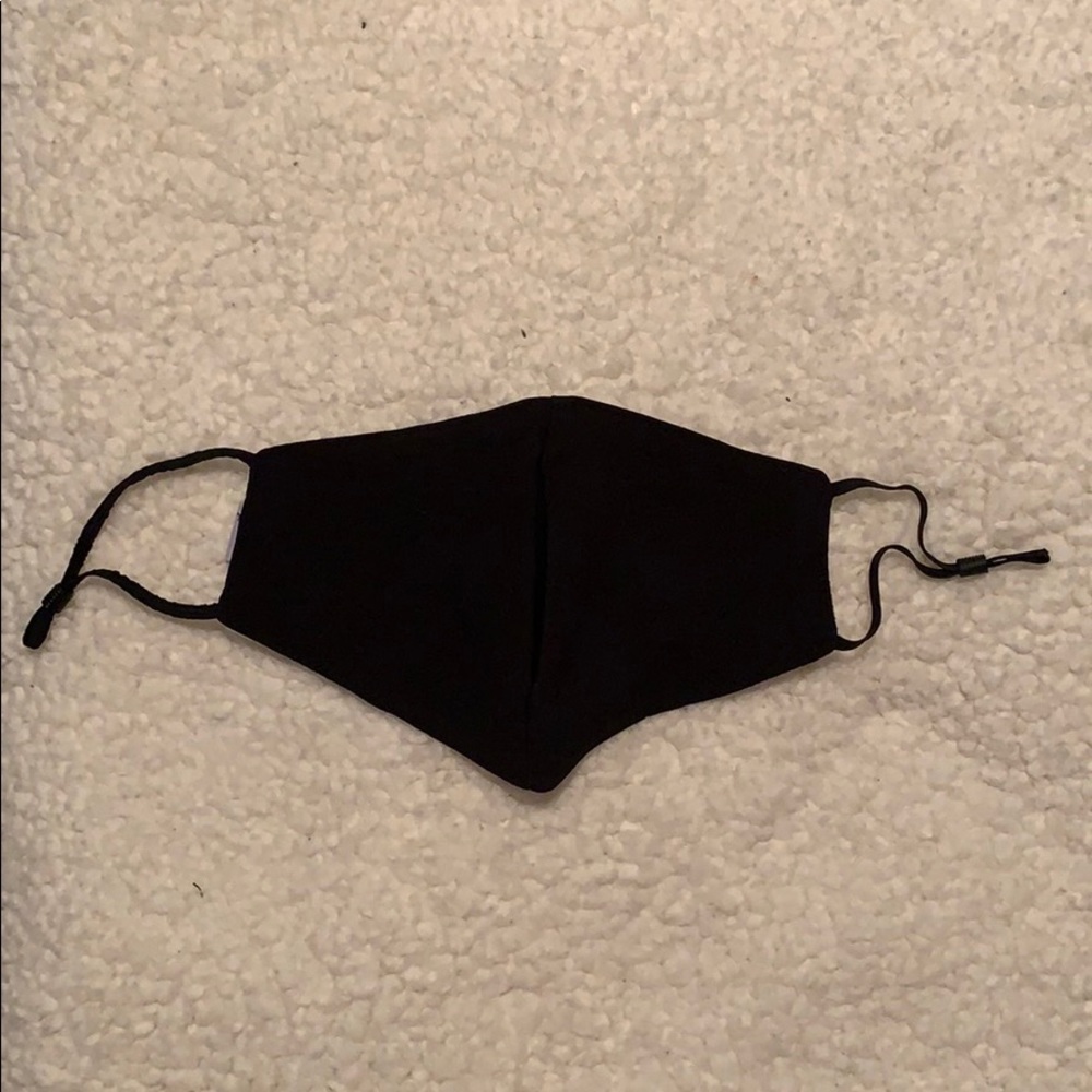 never worn plain black mask